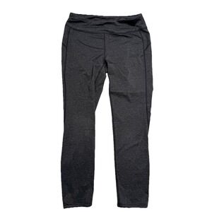 Stoic Leggings Women's Size‎ L Large Gray Heather Pocket 28.5" Inseam Polyester